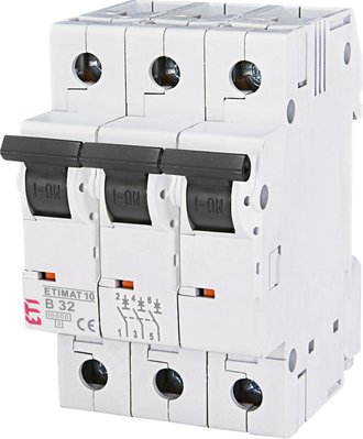 Автоматичний вимикач ETI 32А B 3P 10kA ETIMAT 10 (2125719) 2125719 фото