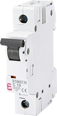 Автоматичний вимикач ETI 10А C 1P 10kA ETIMAT 10 (2131714) 2131714 фото