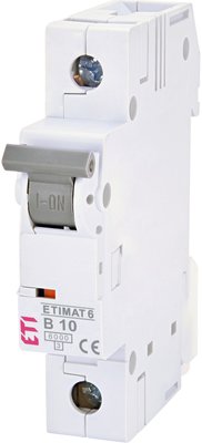 Автоматичний вимикач ETI 10А B 1P 6kA ETIMAT 6 (2111514) 2111514 фото
