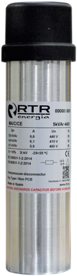 Конденсатор RTR 1 кВАр 400В MA/C/CE (C40001250000000) C40001250000000 фото