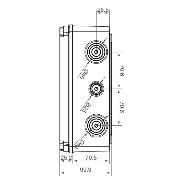 Распределительная коробка 197x260x100мм IP65 IDE (EV231) EV231 фото