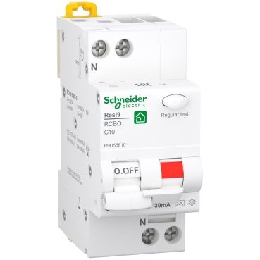 Дифференциальный автомат Schneider Electric Resi9 RCBO 10A C 1P+N 30mA А 6kA (R9D55610) R9D55610 фото