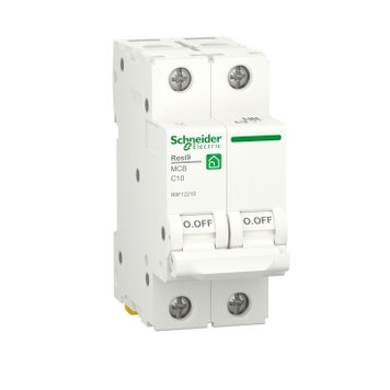 Автоматичний вимикач Schneider Electric 10A C 2P 6kA Resi9 (R9F12210) R9F12210 фото