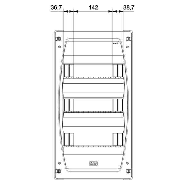 Распределительный щит IDE 36 модулей IP40 с шинами N и PE 544x285x118 мм (GPS36PT/RR) GPS36PT/RR фото