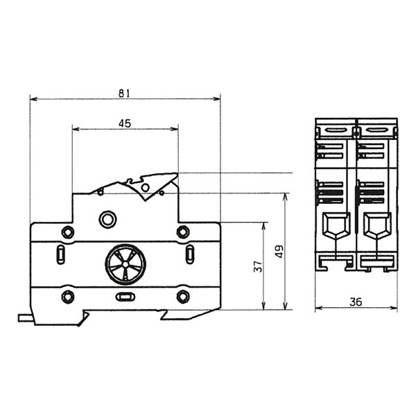 Держатель цилиндрических предохранителей Ambus 10х38 1р+N 32A/690V Woehner (31111) 31111 фото