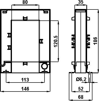 Трансформатор струму роз'ємний 120,5x80 1500/5A Frer (TAA1221K5X05) TAA1221K5X05 фото