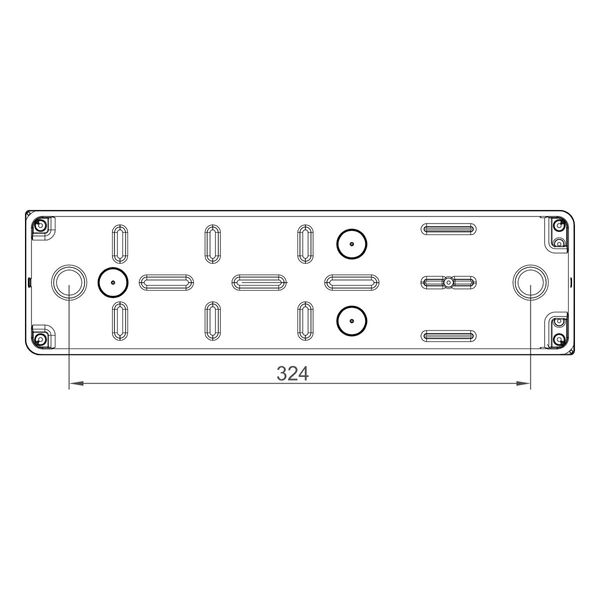 Распределительный щит под розетки IDE 4 модуля IP65 с шинами N и PE 385x102x105 мм (CSN4PT) CSN4PT фото