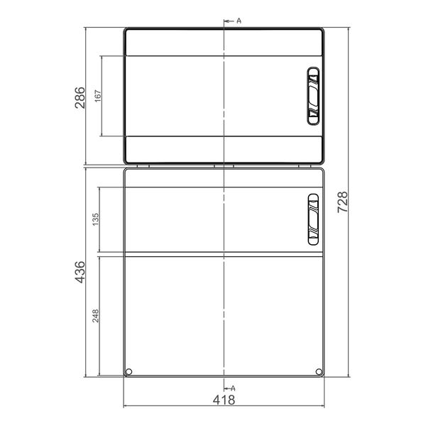 Распределительный щит под розетки IDE 36 модулей 728x418x147мм, IP65 с шинами N и PE (CSN36PT/RR) CSN36PT/RR фото