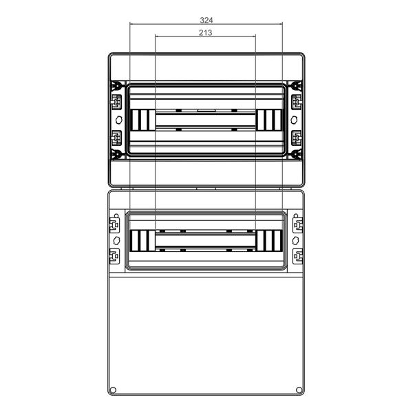 Распределительный щит под розетки IDE 36 модулей 728x418x147мм, IP65 с шинами N и PE (CSN36PT/RR) CSN36PT/RR фото