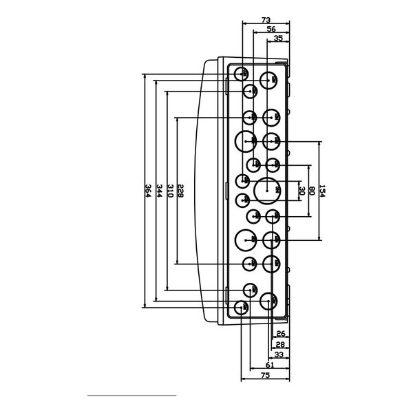 Распределительный щит под розетки IDE 18 модулей 436x418x147мм, IP65 с шинами N и PE (CSN18PT/RR) CSN18PT/RR фото