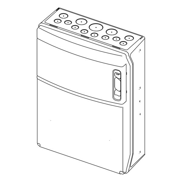 Распределительный щит под розетки IDE 12 модулей 436x310x147мм, IP65 с шинами N и PE (CSN12PT/RR) CSN12PT/RR фото