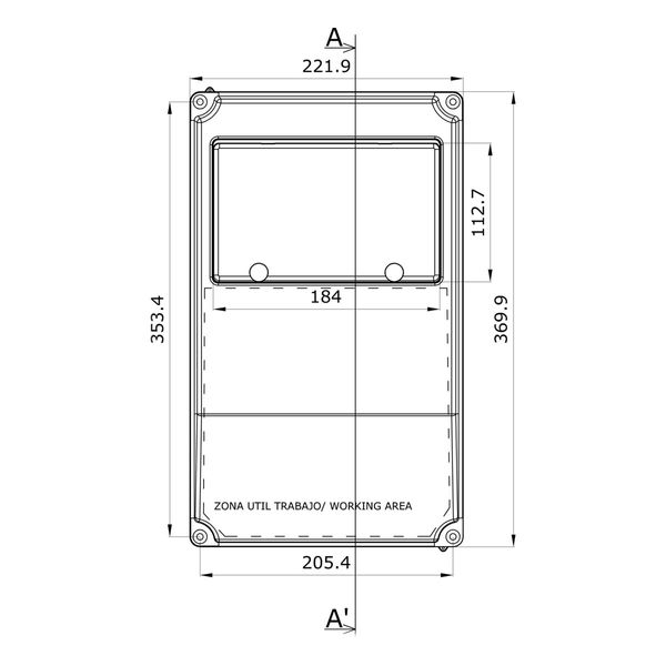 Распределительный щит под розетки IDE 9 модулей 369x222x130мм IP67 с шинами N+PE(178M/RR) 178M/RR фото