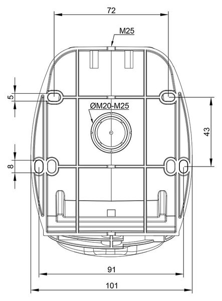 Настінна розетка 32A 415В 3P+T IP44 IDE силова Червоний (3325) 3325 фото