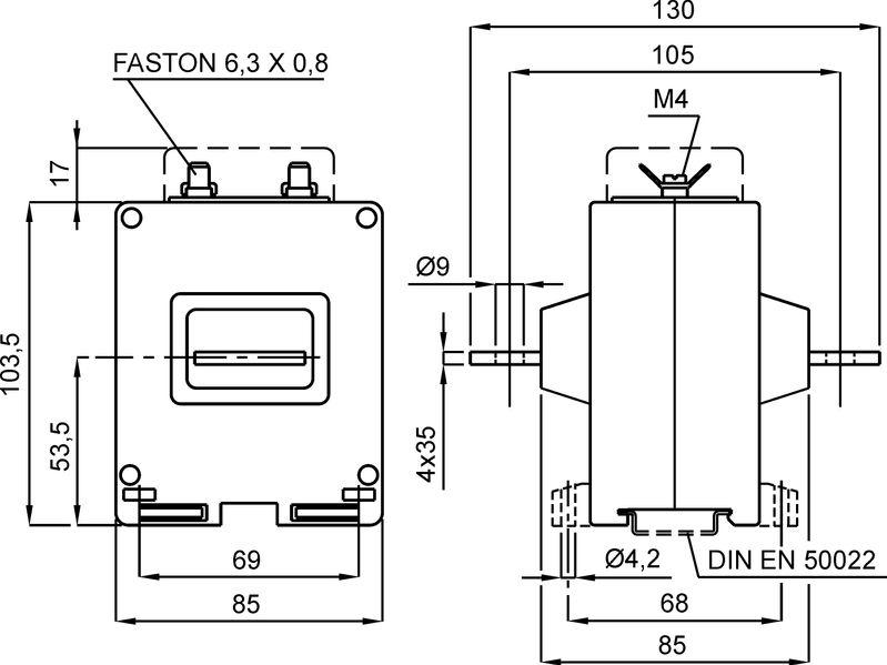 Трансформатор тока 50/5 (0,5=10VA) Frer (TAC010050X05) TAC010050X05 фото