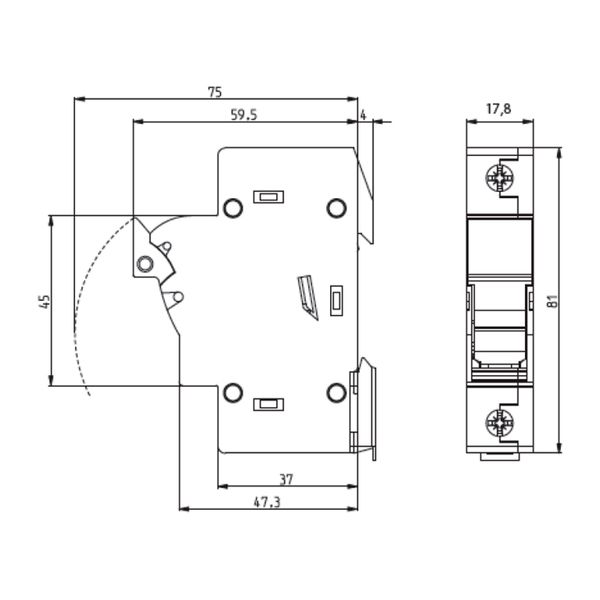 Тримач запобіжників 1P DCH 10x38 32A 690В Italweber (2341038) 2341038 фото