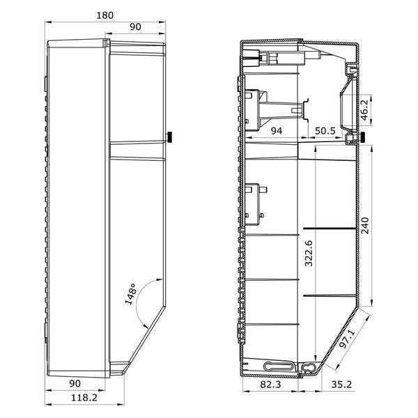 Щит для силовых розеток IDE PRYMA 13 модулей 504x297x177мм IP67 с шинами N и PE (1712GM/RR) 1712GM/RR фото