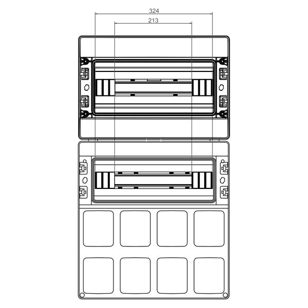 Щит для силових розеток IDE STAR 36 модулів 728x418x147мм IP65 з шинами N і PE (PCSN36PT/RR) PCSN36PT/RR фото