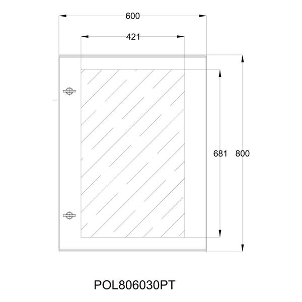 Шкаф из полиэстера IDE 800x600x300 серии GLASS IP66 (POL806030) POL806030 фото