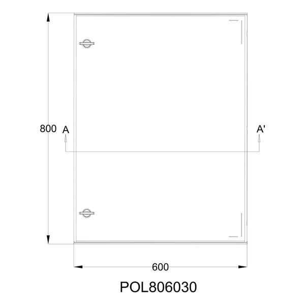 Шкаф из полиэстера IDE 800x600x300 серии GLASS IP66 (POL806030) POL806030 фото