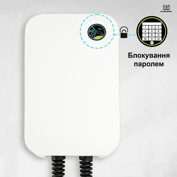 Зарядна станція 22 кВт Тype 2 Wissenergy 32А кабель 6,1м (WB20-22kW+APP) WB20-22kW+APP фото