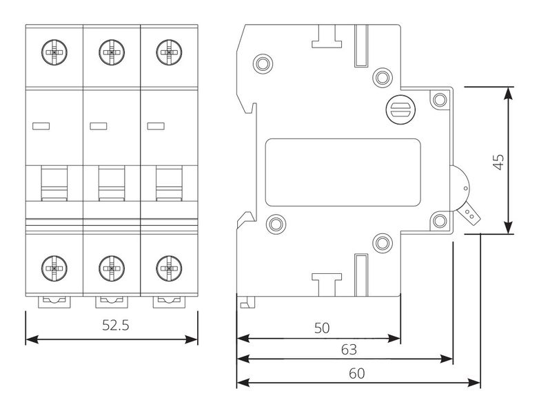 Автоматический выключатель 10A 3P 6kА B ISKRA RI53B10A (786091157000) 786091157000 фото