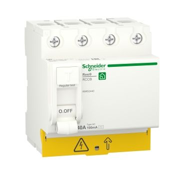 Дифференциальное реле Schneider Electric Resi9 40A 4P 100mA АС (R9R52440) R9R52440 фото