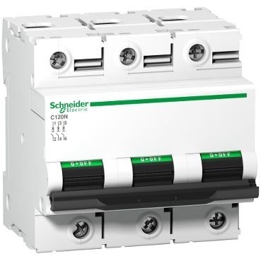 Автоматичний вимикач тритактовий Schneider Electric 100A C 3P 10кА Acti9 C120N (A9N18367) A9N18367 фото