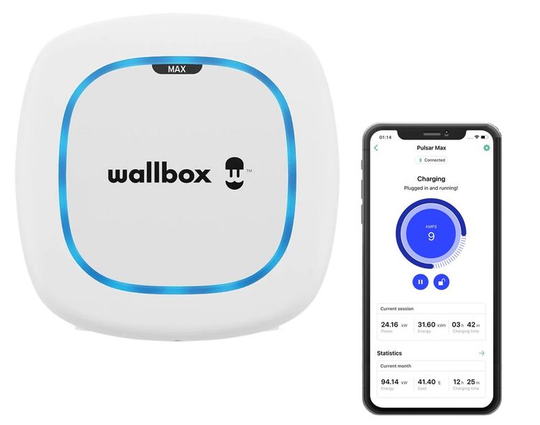 Зарядная станция 32А 22 кВт Тype 2 400В кабель 5м Wi-Fi BT Wallbox Pulsar Max (PLP2-0-2-4-9-001) PLP2-0-2-4-9-001 фото