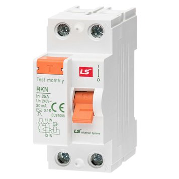 Устройство защитного отключения LS Electric RKN 2P 25А 6 кА, 30 мА АС (062202998B) 062202998B фото