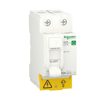 Дифференциальное реле Schneider Electric Resi9 25A 2P 30mA АС (R9R51225) R9R51225 фото