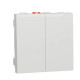 Вимикач 2-кл., сх. 5, 10 AX, 250 В, Unica New білий, Schneider Electric