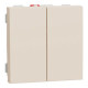 Вимикач 2-кл., сх. 5, 10 AX, 250 В, Unica New бежевий, Schneider Electric