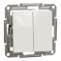 Перемикач 2-кл. кремовий, Asfora, без рамки, Schneider Electric