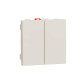 Перемикач 2-кл., 2 х сх. 6, 10 AX, 250 В, Unica New бежевий, Schneider Electric