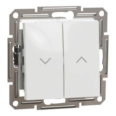 Вимикач для жалюзі, білий, Asfora, без рамки, Schneider Electric