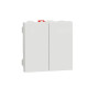 Перемикач 2-кл., 2 х сх. 6, 10 AX, 250 В, Unica New білий, Schneider Electric