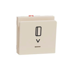 Вимикач картковий, з підсвічуванням, 10 А, Unica New бежевий, Schneider Electric