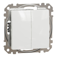 Кнопковий 2-кл вимикач 10A Sedna Design білий, Schneider Electric