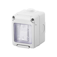 Вимикач в зборі 27 COMBI SYSTEM 2Р 16AX IP55 сірий GEWISS