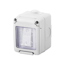 Вимикач в зборі 27 COMBI SYSTEM 2Р 16AX IP55 сірий GEWISS