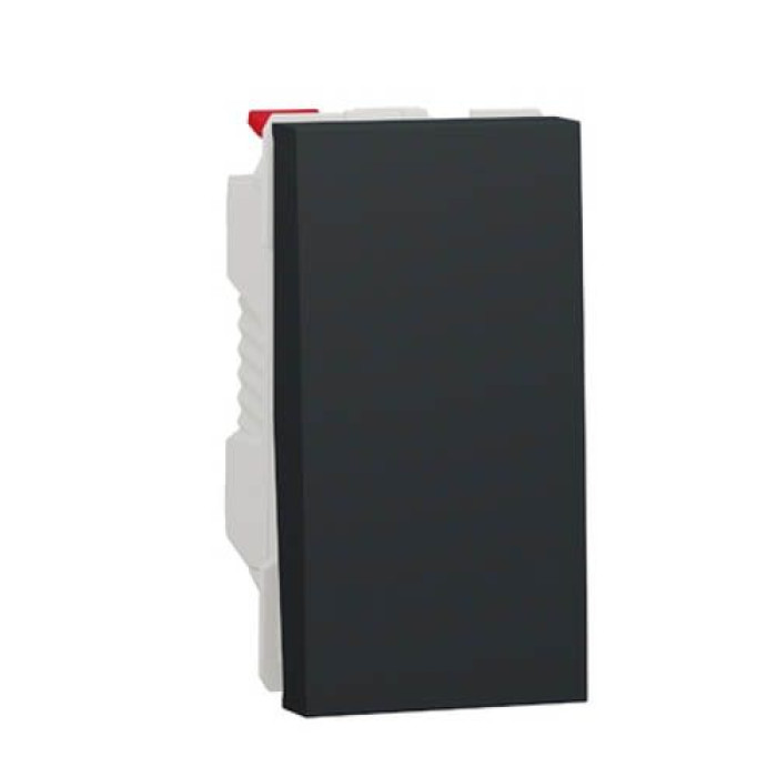 Вимикач 1-кл. 1-мод. 10А Unica New, антрацит, Schneider Electric