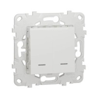 Вимикач 2-кл. з підсв.2 х сх.1а 10А білий, Schneider Electric