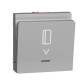Вимикач картковий, з підсвічуванням, 10 А, Unica New алюміній, Schneider Electric