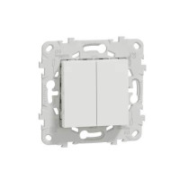 Перемикач 2-кл. 2 x сх.6, 10А білий, Schneider Electric