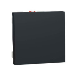 Вимикач 1-кл., кнопковий, сх. 1, 10 A, Unica New антрацит, Schneider Electric