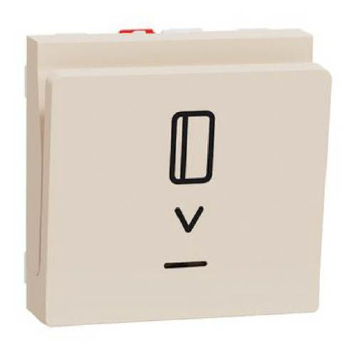 Вимикач картковий, з підсвічуванням, 10 А, Unica New бежевий, Schneider Electric