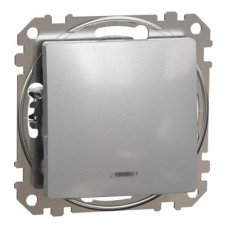 Перемикач з підсвіткою 1-кл. Sedna Design алюміній, Schneider Electric