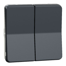 Механізм перемикач 2 кл., сх.6+6, чорний, IP55, Schneider Electric