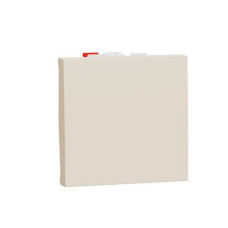 Вимикач одноклавішний кнопковий схема 1 10А, 2 модулі бежевий, Unica New, Schneider Electric