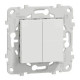 Перемикач 2-кл. 2 x сх.6, 10А білий, Schneider Electric